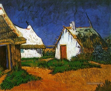 marie malerei - Drei weiße Häuschen im Saintes Maries Vincent van Gogh